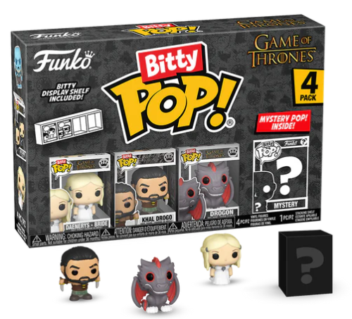 Bitty POP!  Game of Thrones Daenerys, Khal Drogo, Drogon + mystery
