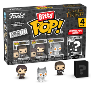 Bitty POP!  Game of Thrones Ned Stark Arya Stark Nymeria + mystery 