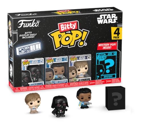  Bitty Funko POP! Star Wars Darth Vader, Lando, Luke  + Tajemniczy (4 pack)