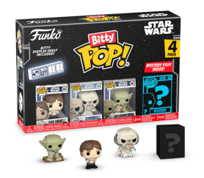  Bitty Funko POP! Star Wars Han Solo, Wampa, Dagobah Yoda  + Tajemniczy (4 pack)