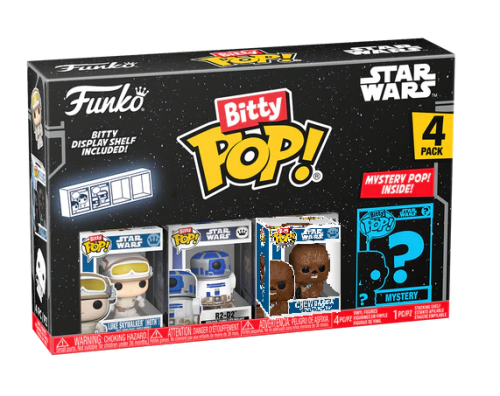  Bitty Funko POP! Star Wars Luke "Hoth", R2-D2, Chewbacca  + Tajemniczy (4 pack)