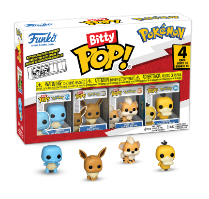 Bitty Funko POP! Pokemon Squirtle Eevee Growlithe Psyduck
