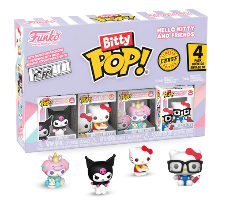 Bitty Funko POP! Sanrio  Kuromi Hello Kitty My Melody Hello Kitty Nerd