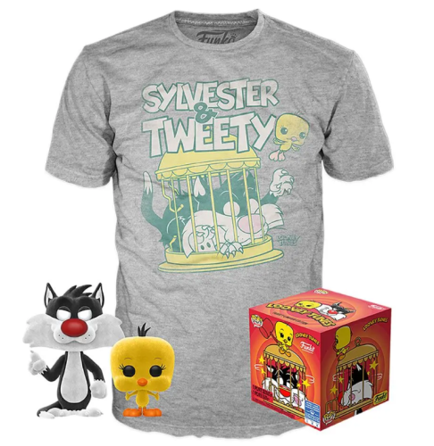 Looney Tunes POP! & Tee Box Sylvester & Tweety Size L