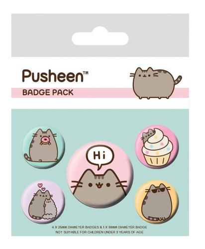 Przypinki Pusheen - Zestaw Says Hi