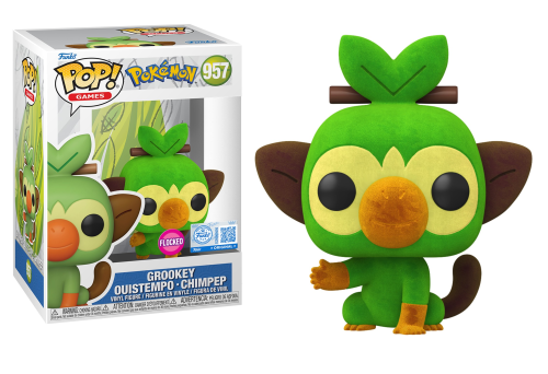 Grookey 957 Flocked Pokemon Funko POP! Vinyl