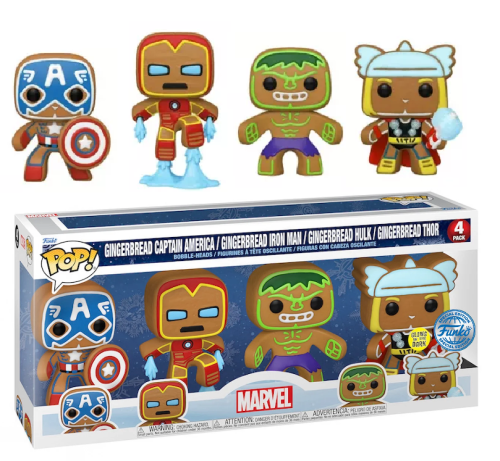 Holiday Gingerbread 4 pack Marvel - Funko  POP! Vinyl