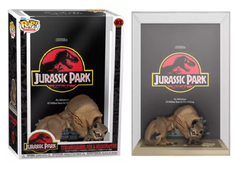 T-Rex and Velociraptor 03 Movies Poster Jurassic Park Funko POP! Vinyl