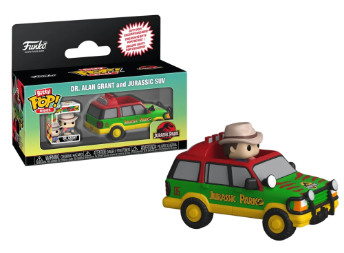 Funko Bitty Pop! Rides: Dr. Alan Grant with Jurassic SUV - Jurassic Park 2,5cm