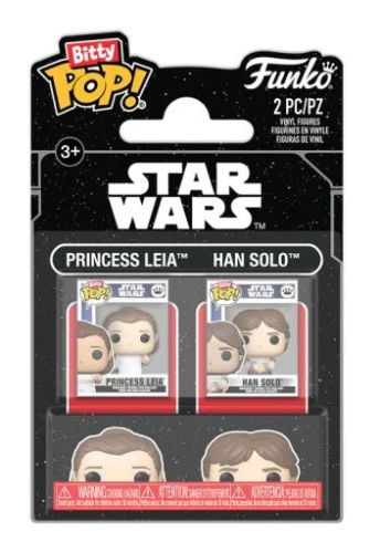 Funko Bitty Pop! 2-pack Disney: Star Wars - Princess Leia & Han Solo Vinyl Figures