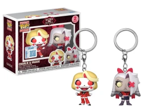 2 Pack- Charlie & Vaggie Keychain HAZBIN HOTEL Funko Brelok Pocket POP! breloki