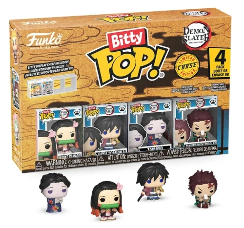 Funko Bitty POP!  Demon Slayer Nezuko, Giyu, Tamayo + Tanjiro with Noodles (1/3) 2,5 cm
