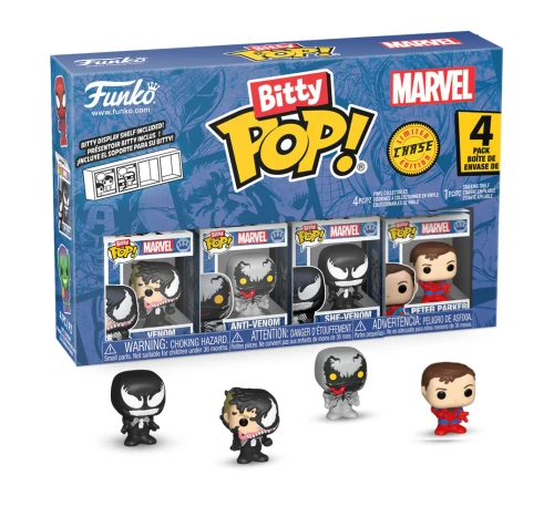 Bitty Funko POP! Marvel  Venom, Anti-Venom, She-Venom, Peter Parker