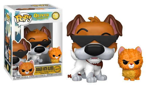 Dodger with Oliver CHASE 1705 OLIVER & COMPANY Funko POP! 
