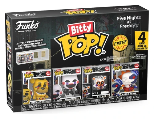 Bitty Funko POP! Five Nights at Freddy's : Golden Freddy, Marionette, LOLBIT, Sun & Moon