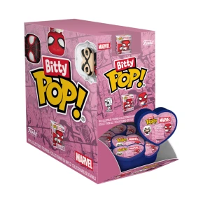 Valentines Spider-Man 2,5 cm - Bitty Funko POP! Marvel - Pudełko niespodzianka z jedną losową figurką