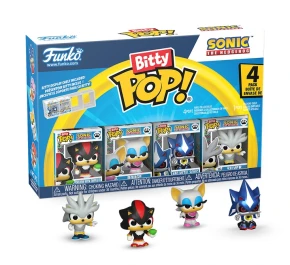 Funko Bitty POP! Sonic 4 pack : Shadow with Emerald, Red, Neo Metal Sonic, Silver 2,5 cm