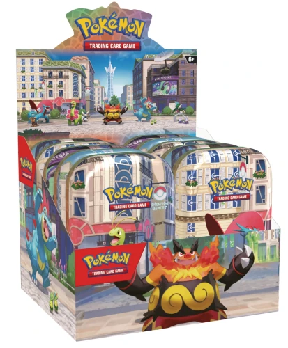 Pokémon TCG: City Min Tin - Cały Display Puszek