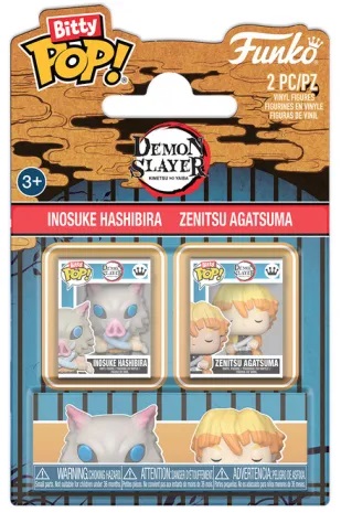 Zestaw 2 figurek Bitty Pop! - Demon Slayer: Inosuke Hashibira & Zenitsu Agatsuma