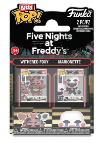 Withered Foxy and Marionette- Five Night at Freddy's - Funko Bitty Pop! 2-pack:  Vinyl Figures 2,5 cm