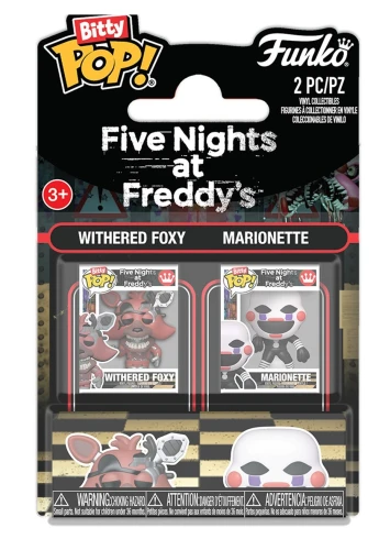 Withered Foxy and Marionette- Five Night at Freddy's - Funko Bitty Pop! 2-pack:  Vinyl Figures 2,5 cm