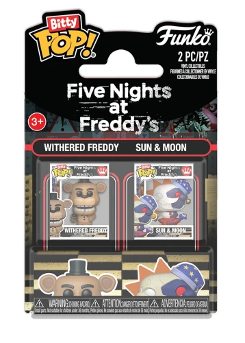 Withered Freddy and Sun&Moon - Five Night at Freddy's - Funko Bitty Pop! 2-pack:  Vinyl Figures 2,5 cm 