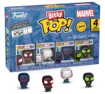 Bitty Funko POP! Marvel Miles Morales, Ghost-Spider, Spider-Man 2099, Spider-Man Stealth Suit