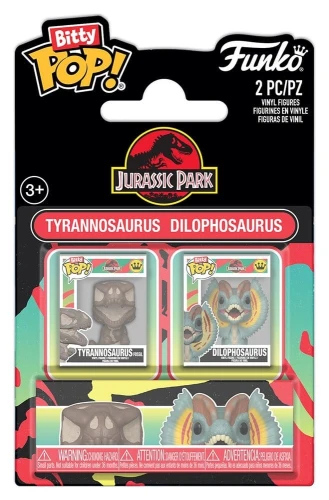 Funko Bitty Pop! 2-pack: Tyrannosaurus Fossil & Dilophosaurus Vinyl Figures