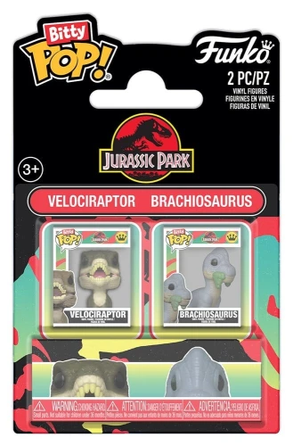 Funko Bitty Pop! 2-pack: Velociraptor & Brachiosaurus Vinyl Figures