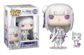 Emilia with Puck 2112 (Uszkodzone opakowanie) Re:ZERO Funko POP! Vinyl