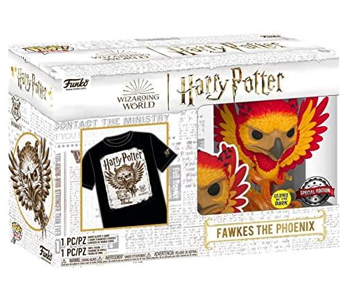 Box : Fawkes The Phoenix z Koszulką rozm. L - Harry Potter Funko POP! Vinyl  