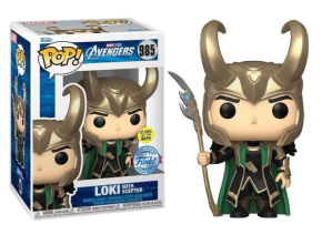 LOKI with scepter 985 GITD excl. Marvel Avengers Funko POP! Vinyl