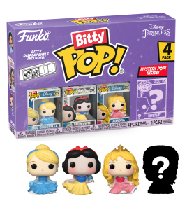 Bitty POP!  Disney Princess 4 pack Cinderella, Snow White, Aurora + Mystery 