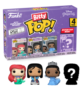 Bitty POP!  Disney Princess 4 pack Ariel, Mulan, Tiana + Mystery   