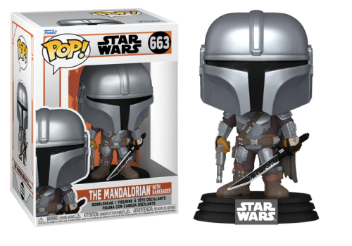 The Mandalorian with Darksaber 663  Star Wars Funko POP! Vinyl    