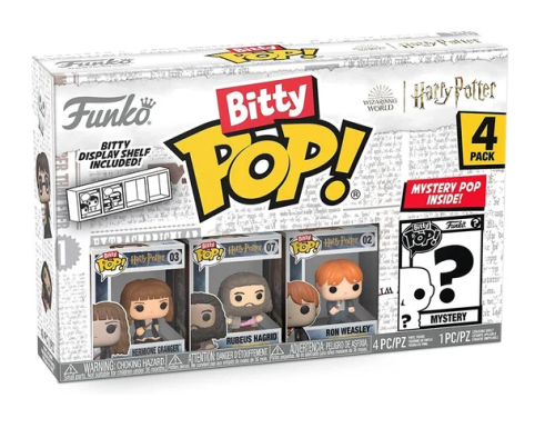 Bitty POP! Harry Potter 4 pack Hermione, Hagrid, Ron + Mystery