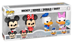 Mickey , Minnie, Donald , Daisy Disney 100  4 pack Funko POP! Vinyl     