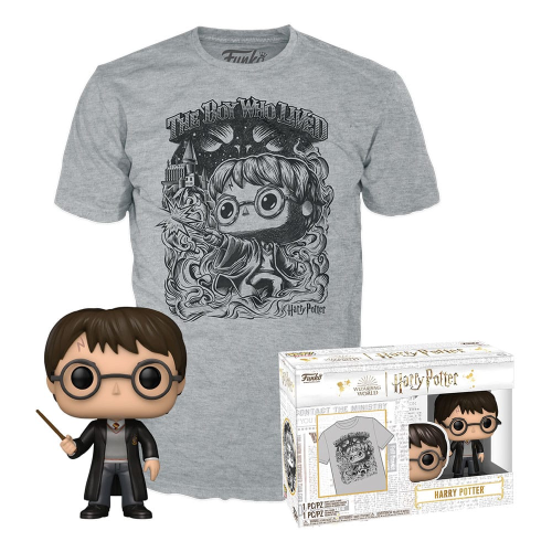 Funko Pop & Tees  Koszulka L + Figurka Harry Potter 162 (metallic) 