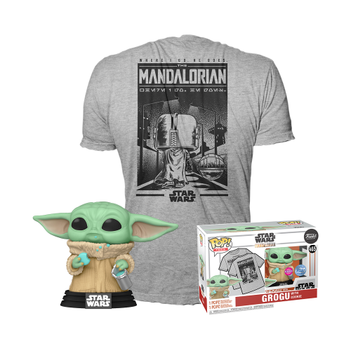 Grogu w/ cookie 465 (Star Wars) z  Koszulką roz. M Funko POP! Vinyl