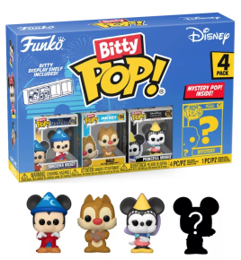 Bitty POP!  Disney 4 pack  Sorcerer Mickey 990 + Dale + Princess Minnie + Mystery 
