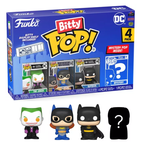 Bitty Funko POP!  DC The Joker, Batgirl, Batman + Mystery   