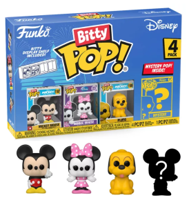 Bitty POP!  Disney 4 pack  Mickey Mouse +  Minnie Mouse + Pluto + Mystery  