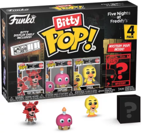 Bitty Funko POP! Five Nights at Freddy's Foxy The Pirate, Cupcake, Chica + Mystery   