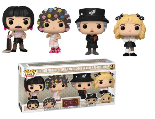 Freddie Mercury , Brian May, John Deacon, Roger Taylor Queen   - 4 pack Queen Funko  POP! Vinyl    