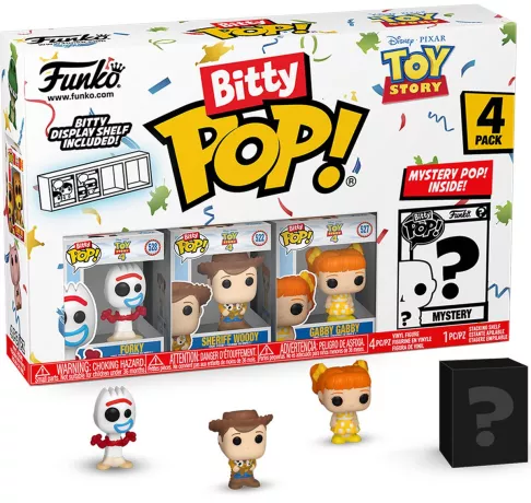 Bitty Funko POP! Toy Story 4 pack  Forky, Woody, Gabby + Mystery  