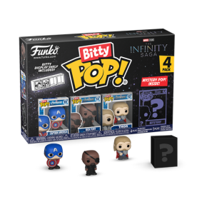 Bitty Funko POP! Marvel Captain America, Nick Fury, Thor + Mystery 