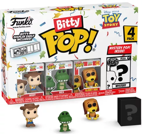 Bitty Funko POP! Toy Story 4 pack  Woody, Rex, Slinky Dog + Mystery  