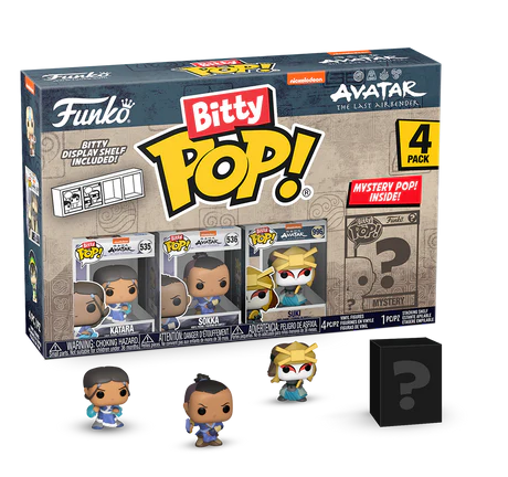 Bitty Funko POP! Avatar The Last Airbender :  Katara, Sokka, Suki + 1 Mystery