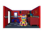 Glamrock Freddy with dressing room Five Nights at Freddy's SNAPS !  Funko   
