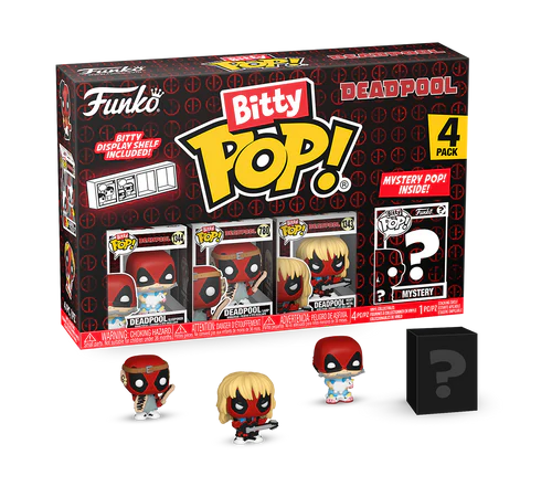 Bitty Funko POP! Marvel Deadpool : Sleepover, Larp, Heavy Metal + 1 mystery